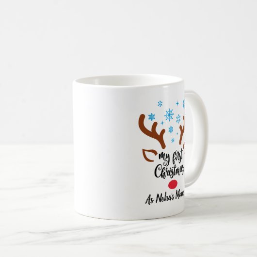 Personalisiert Mein erstes Rentierbaby Kaffeetasse (VorderseiteRechts)