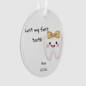 Personalisiert mein erstes Weihnachtsfest verpasst Ornament (Vorderseite)