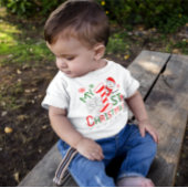 Personalisiert mein erstes WeihnachtsOutfit Snowma Baby T-shirt