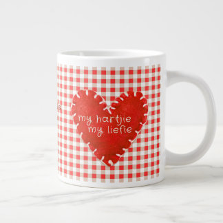 Personalisiert Mein Hartjie Mein Liefie Applique H Jumbo-Tasse