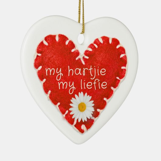 Personalisiert Mein Hartjie Mein Liefie Applique H Keramik Ornament (Rechts)