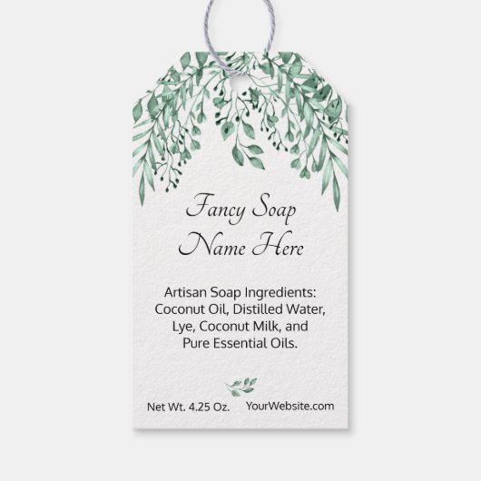 Personalisiert Meine Dusche zu Ihrer Artisan Soap Geschenkanhänger (Rückseite)