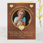 Personalisiert, Memorial-FOTO-Cards, Name, Meldung Karte (Gelbe Blume)