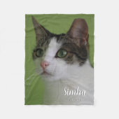 Personalisiert Memorial Pet Image Blankke Fleecedecke (Vorderseite)