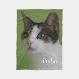 Personalisiert Memorial Pet Image Blankke Fleecedecke