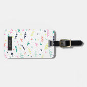 Personalisiert | Memphis Confetti Gepäckanhänger (Vorderseite horizontal)
