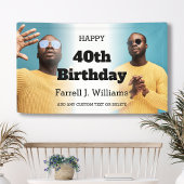 Personalisiert Men Foto Collage 40. Geburtstag Par Banner
