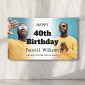 Personalisiert Men Foto Collage 40. Geburtstag Par Banner