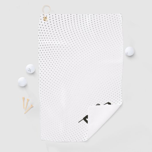 Personalisiert Men Gaben Golfer LOGO Black & White Golfhandtuch (Insitu)