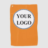 Personalisiert Men gibt Schwarz-Weiß-LOGO Golfhandtuch (Vorderseite)