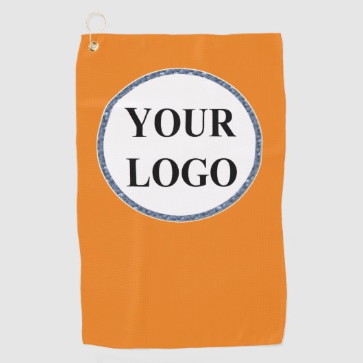 Personalisiert Men gibt Schwarz-Weiß-LOGO Golfhandtuch (Vorderseite)