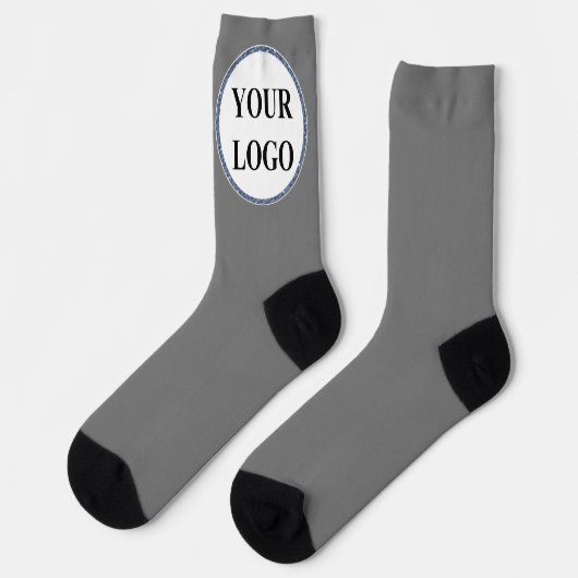 Personalisiert Men gibt Schwarz-Weiß-LOGO Socken (Linkes Detail)