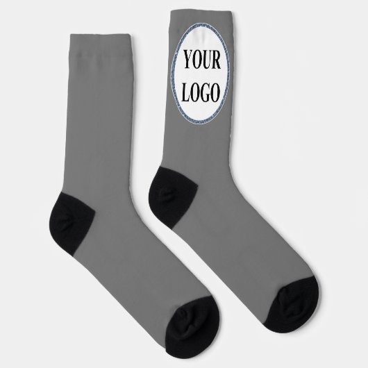 Personalisiert Men gibt Schwarz-Weiß-LOGO Socken (Rechts)