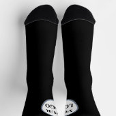 Personalisiert Men gibt Schwarz-Weiß-LOGO Socken (Oben)