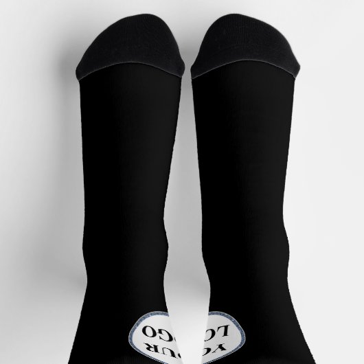 Personalisiert Men gibt Schwarz-Weiß-LOGO Socken (Oben)