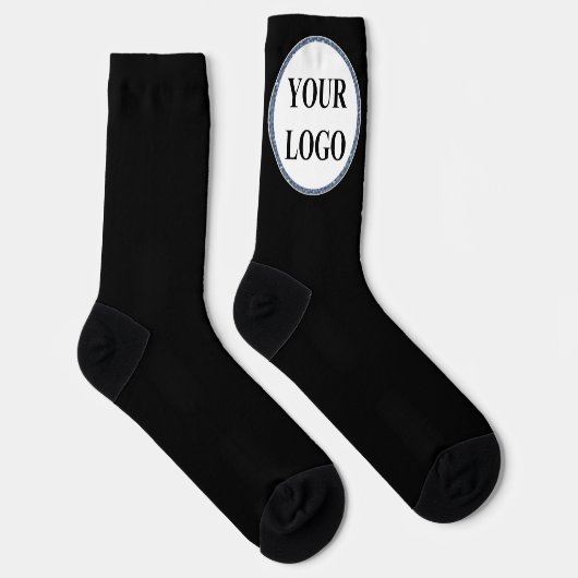 Personalisiert Men gibt Schwarz-Weiß-LOGO Socken (Rechts)
