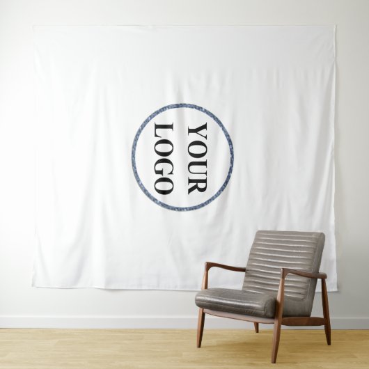 Personalisiert Men gibt Schwarz-Weiß-LOGO Wandteppich (Beispiel (Horizontal))