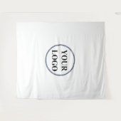 Personalisiert Men gibt Schwarz-Weiß-LOGO Wandteppich (Vorderseite (Horizontal))