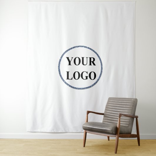 Personalisiert Men gibt Schwarz-Weiß-LOGO Wandteppich (Beispiel)