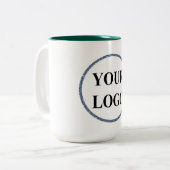 Personalisiert Men gibt Schwarz-Weiß-LOGO Zweifarbige Tasse (Vorderseite Links)