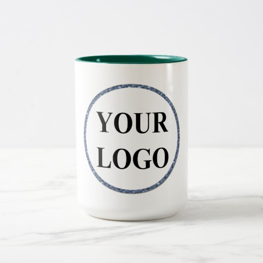 Personalisiert Men gibt Schwarz-Weiß-LOGO Zweifarbige Tasse (Mittel)