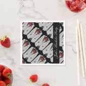 Personalisiert Men Gray Anzug & Red Krawatte Napki Serviette (Beispiel)