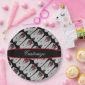 Personalisiert Men Gray Anzug & Red Krawatte Pappteller (Party)