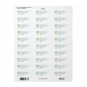 Personalisiert Menorah Happy Hanukkah Address Labe (Vorne)