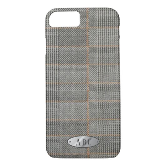 Personalisiert Mens Gray tweed Look Phonecase Case-Mate iPhone Hülle (Rückseite)