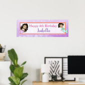 Personalisiert Mermaid Birthday Banner Poster (Heimbüro)