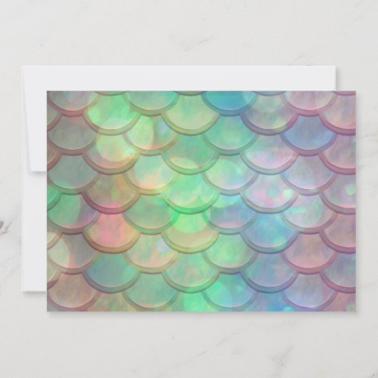 Personalisiert Mermaid Birthday Einladung (Rückseite)