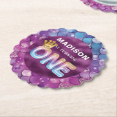 Personalisiert Mermaid Birthday Pink Untersetzer (angewinkelt)