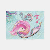 Personalisiert Mermaid Blanket Fleecedecke (Vorderseite (Horizontal))