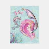 Personalisiert Mermaid Blanket Fleecedecke (Vorderseite)