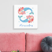 Personalisiert Mermaid Canvas Print Leinwanddruck (Insitu (Wohnzimmer))