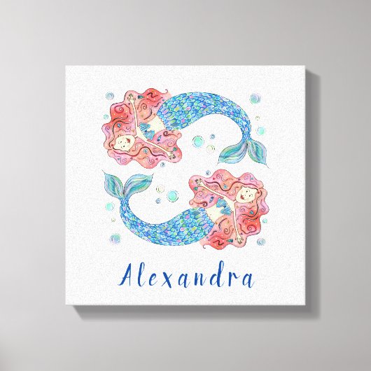 Personalisiert Mermaid Canvas Print Leinwanddruck (Vorderseite)
