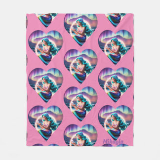 Personalisiert Mermaid Fleecedecke