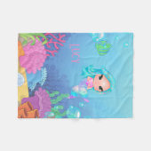 Personalisiert Mermaid Fleecedecke (Vorderseite (Horizontal))