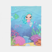 Personalisiert Mermaid Fleecedecke (Vorderseite)