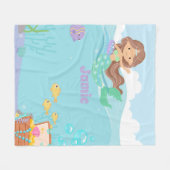 Personalisiert Mermaid Fleecedecke (Vorderseite (Horizontal))