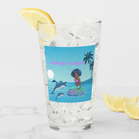 Personalisiert Mermaid Glas (Vorderseite Ice)