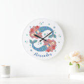 Personalisiert Mermaid Große Wanduhr (Zuhause)