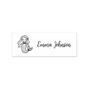 Personalisiert Mermaid Gummistempel