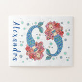 Personalisiert Mermaid Jigsaw Puzzle (Horizontal)