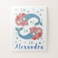 Personalisiert Mermaid Jigsaw Puzzle