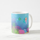 Personalisiert Mermaid Kaffeetasse (VorderseiteRechts)