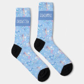 Personalisiert Mermaid Lover Pattern Socken (Rechts)