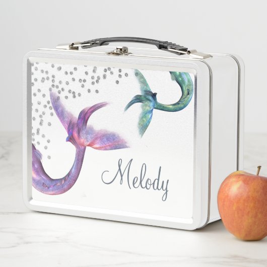 Personalisiert Mermaid Metall Brotdose (Beispiel)