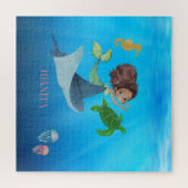 Personalisiert Mermaid Puzzle (Horizontal)