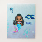 Personalisiert Mermaid Puzzle (Vertikal)